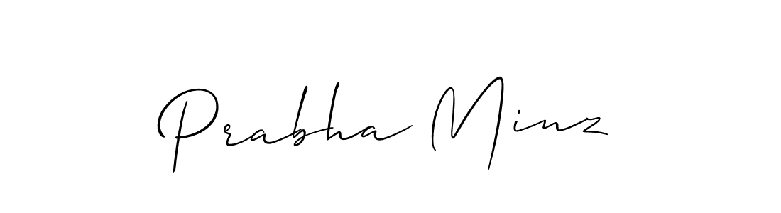 How to Draw Prabha Minz signature style? Allison_Script is a latest design signature styles for name Prabha Minz. Prabha Minz signature style 2 images and pictures png