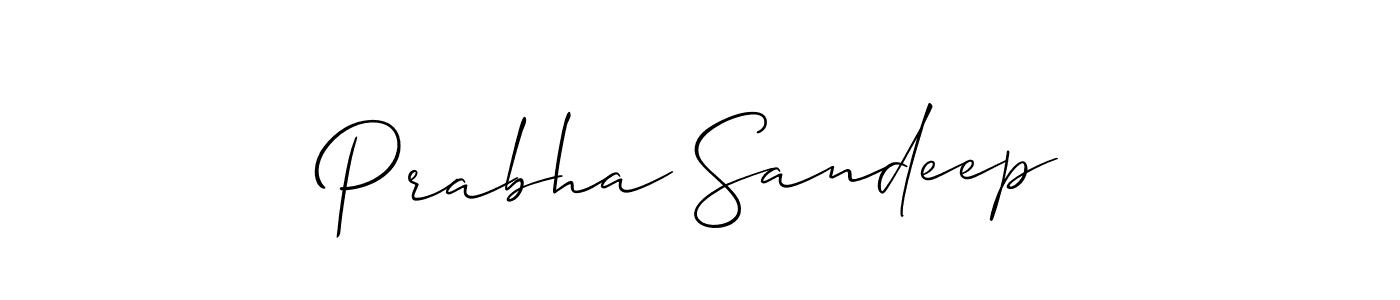 Allison_Script is a professional signature style that is perfect for those who want to add a touch of class to their signature. It is also a great choice for those who want to make their signature more unique. Get Prabha Sandeep name to fancy signature for free. Prabha Sandeep signature style 2 images and pictures png