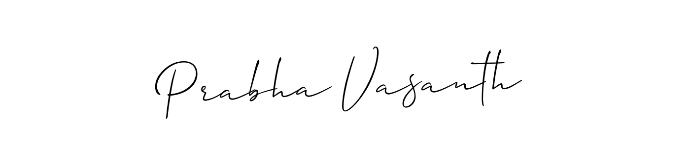 Use a signature maker to create a handwritten signature online. With this signature software, you can design (Allison_Script) your own signature for name Prabha Vasanth. Prabha Vasanth signature style 2 images and pictures png