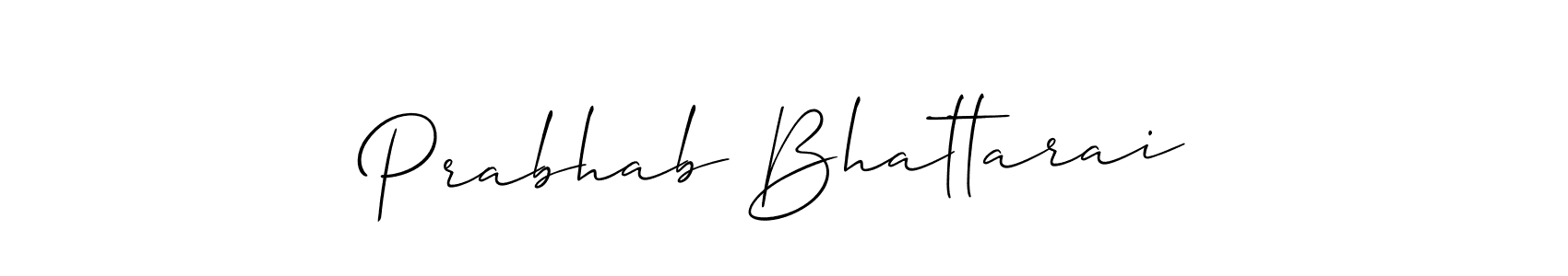 How to make Prabhab Bhattarai name signature. Use Allison_Script style for creating short signs online. This is the latest handwritten sign. Prabhab Bhattarai signature style 2 images and pictures png