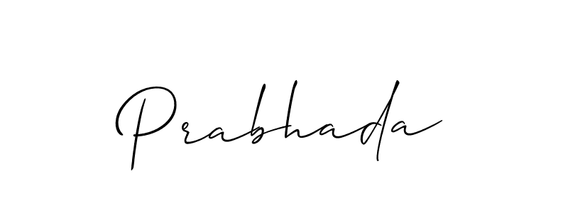 Also You can easily find your signature by using the search form. We will create Prabhada name handwritten signature images for you free of cost using Allison_Script sign style. Prabhada signature style 2 images and pictures png