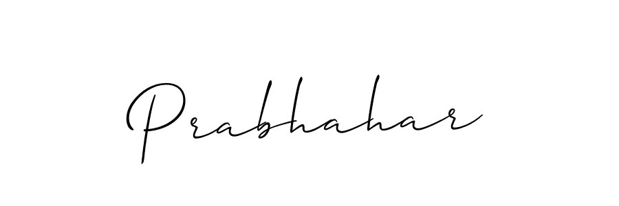 You should practise on your own different ways (Allison_Script) to write your name (Prabhahar) in signature. don't let someone else do it for you. Prabhahar signature style 2 images and pictures png