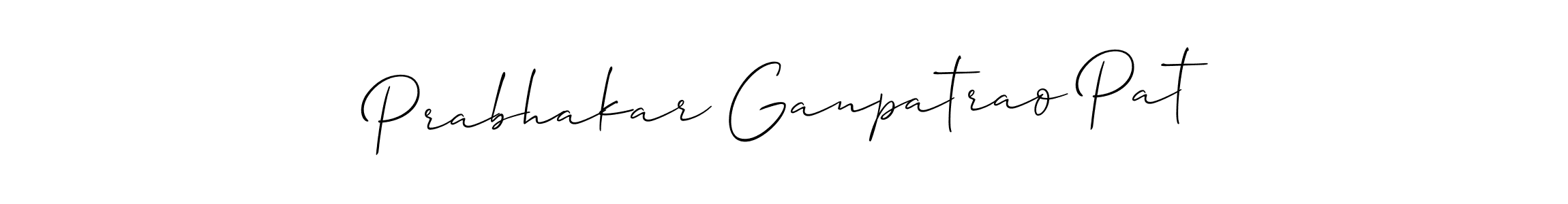 How to make Prabhakar Ganpatrao Pat name signature. Use Allison_Script style for creating short signs online. This is the latest handwritten sign. Prabhakar Ganpatrao Pat signature style 2 images and pictures png