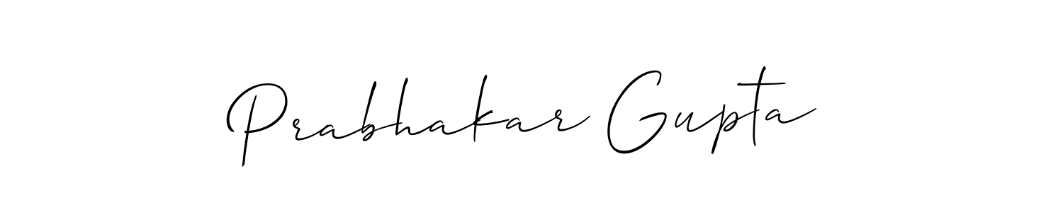 Use a signature maker to create a handwritten signature online. With this signature software, you can design (Allison_Script) your own signature for name Prabhakar Gupta. Prabhakar Gupta signature style 2 images and pictures png