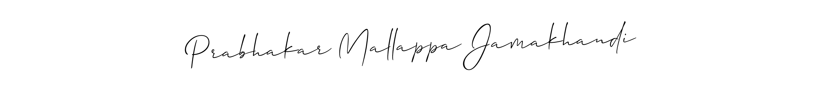 if you are searching for the best signature style for your name Prabhakar Mallappa Jamakhandi. so please give up your signature search. here we have designed multiple signature styles  using Allison_Script. Prabhakar Mallappa Jamakhandi signature style 2 images and pictures png