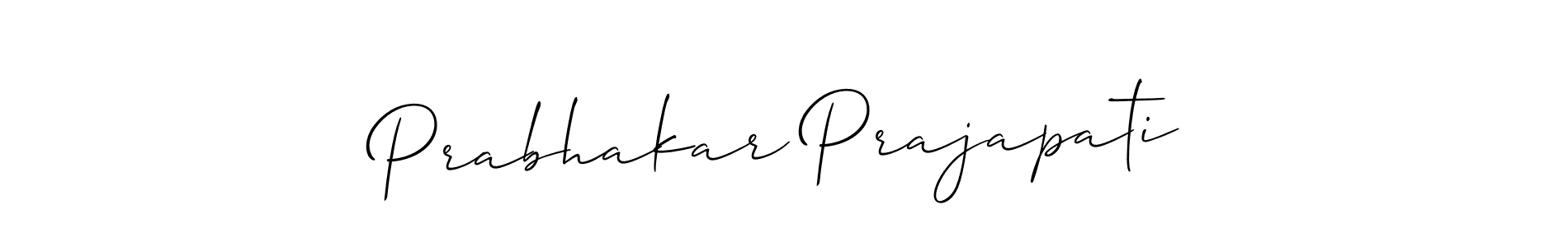 Prabhakar Prajapati stylish signature style. Best Handwritten Sign (Allison_Script) for my name. Handwritten Signature Collection Ideas for my name Prabhakar Prajapati. Prabhakar Prajapati signature style 2 images and pictures png
