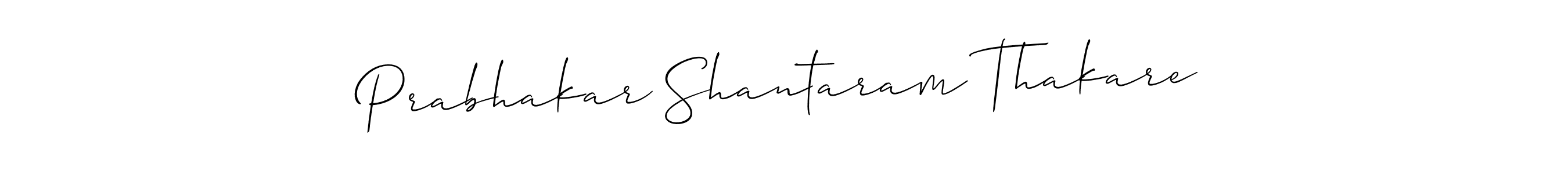 Design your own signature with our free online signature maker. With this signature software, you can create a handwritten (Allison_Script) signature for name Prabhakar Shantaram Thakare. Prabhakar Shantaram Thakare signature style 2 images and pictures png