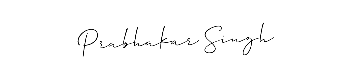 How to make Prabhakar Singh name signature. Use Allison_Script style for creating short signs online. This is the latest handwritten sign. Prabhakar Singh signature style 2 images and pictures png