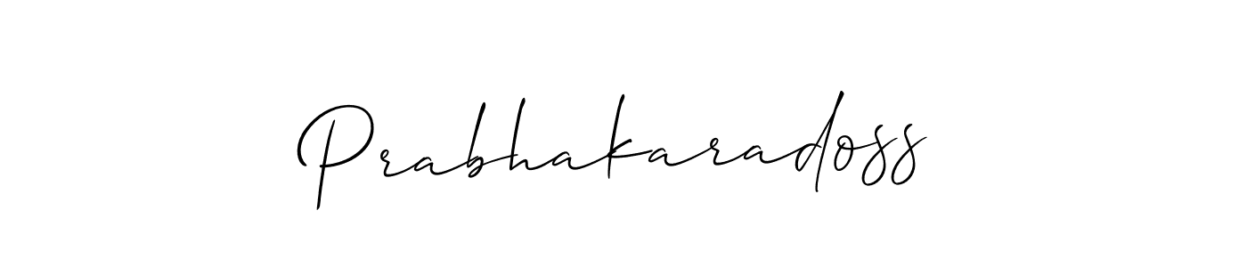 Create a beautiful signature design for name Prabhakaradoss. With this signature (Allison_Script) fonts, you can make a handwritten signature for free. Prabhakaradoss signature style 2 images and pictures png