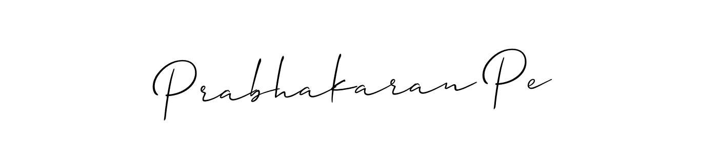 It looks lik you need a new signature style for name Prabhakaran Pe. Design unique handwritten (Allison_Script) signature with our free signature maker in just a few clicks. Prabhakaran Pe signature style 2 images and pictures png