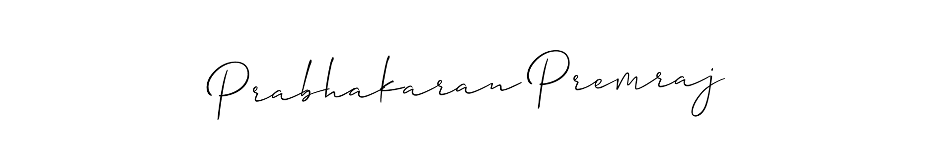 Make a short Prabhakaran Premraj signature style. Manage your documents anywhere anytime using Allison_Script. Create and add eSignatures, submit forms, share and send files easily. Prabhakaran Premraj signature style 2 images and pictures png