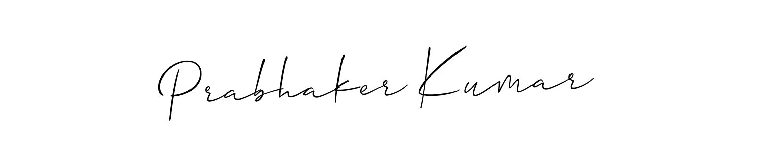It looks lik you need a new signature style for name Prabhaker Kumar. Design unique handwritten (Allison_Script) signature with our free signature maker in just a few clicks. Prabhaker Kumar signature style 2 images and pictures png
