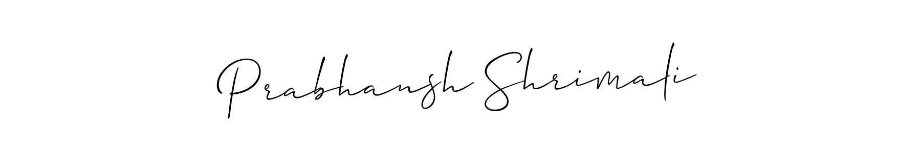 Prabhansh Shrimali stylish signature style. Best Handwritten Sign (Allison_Script) for my name. Handwritten Signature Collection Ideas for my name Prabhansh Shrimali. Prabhansh Shrimali signature style 2 images and pictures png