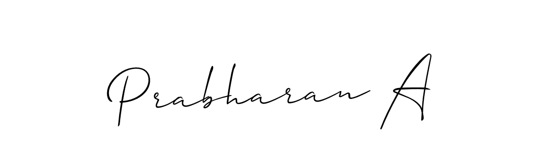 Create a beautiful signature design for name Prabharan A. With this signature (Allison_Script) fonts, you can make a handwritten signature for free. Prabharan A signature style 2 images and pictures png