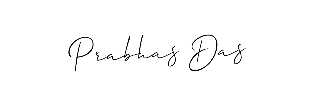 How to make Prabhas Das name signature. Use Allison_Script style for creating short signs online. This is the latest handwritten sign. Prabhas Das signature style 2 images and pictures png