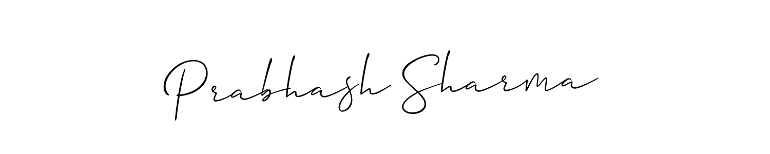 Use a signature maker to create a handwritten signature online. With this signature software, you can design (Allison_Script) your own signature for name Prabhash Sharma. Prabhash Sharma signature style 2 images and pictures png