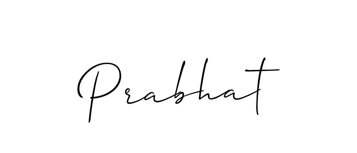 Create a beautiful signature design for name Prabhat. With this signature (Allison_Script) fonts, you can make a handwritten signature for free. Prabhat signature style 2 images and pictures png