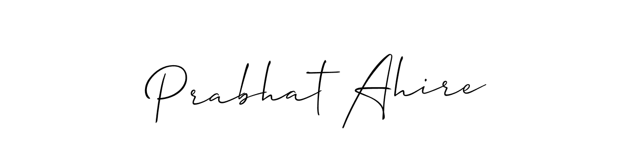 Similarly Allison_Script is the best handwritten signature design. Signature creator online .You can use it as an online autograph creator for name Prabhat Ahire. Prabhat Ahire signature style 2 images and pictures png
