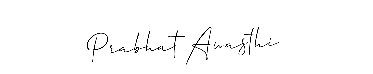 Use a signature maker to create a handwritten signature online. With this signature software, you can design (Allison_Script) your own signature for name Prabhat Awasthi. Prabhat Awasthi signature style 2 images and pictures png