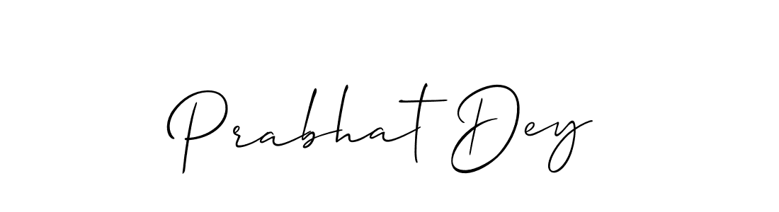 The best way (Allison_Script) to make a short signature is to pick only two or three words in your name. The name Prabhat Dey include a total of six letters. For converting this name. Prabhat Dey signature style 2 images and pictures png