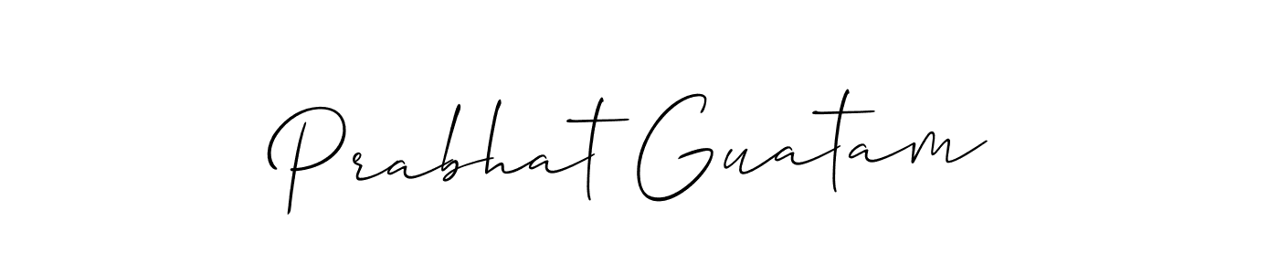 How to make Prabhat Guatam signature? Allison_Script is a professional autograph style. Create handwritten signature for Prabhat Guatam name. Prabhat Guatam signature style 2 images and pictures png