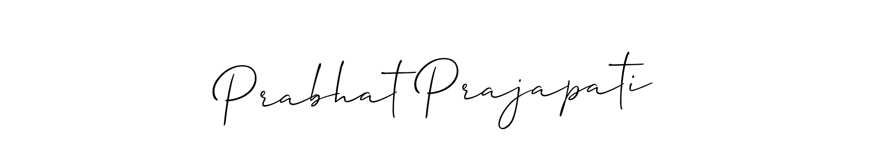 Use a signature maker to create a handwritten signature online. With this signature software, you can design (Allison_Script) your own signature for name Prabhat Prajapati. Prabhat Prajapati signature style 2 images and pictures png