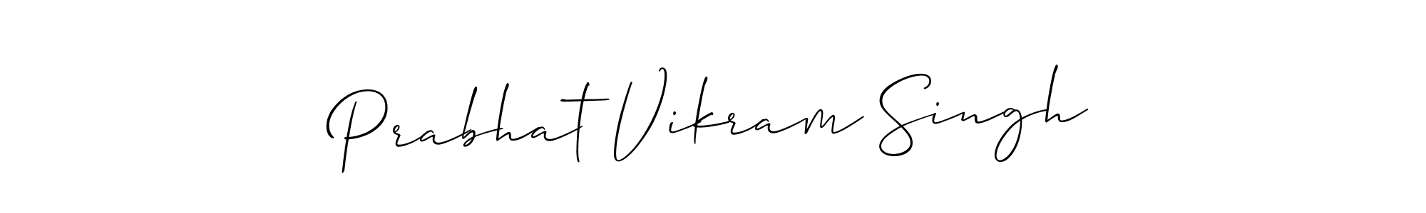 This is the best signature style for the Prabhat Vikram Singh name. Also you like these signature font (Allison_Script). Mix name signature. Prabhat Vikram Singh signature style 2 images and pictures png
