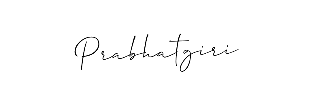 Use a signature maker to create a handwritten signature online. With this signature software, you can design (Allison_Script) your own signature for name Prabhatgiri. Prabhatgiri signature style 2 images and pictures png
