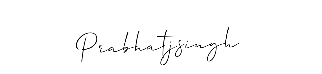 It looks lik you need a new signature style for name Prabhatjsingh. Design unique handwritten (Allison_Script) signature with our free signature maker in just a few clicks. Prabhatjsingh signature style 2 images and pictures png