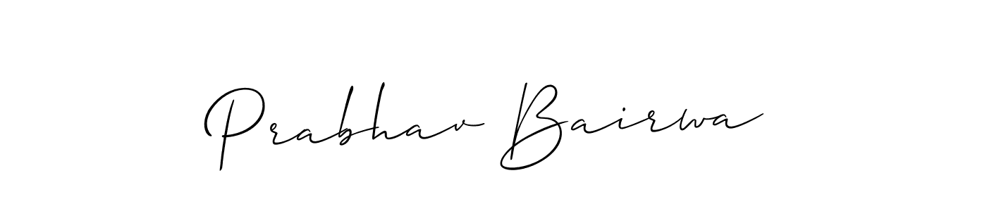 Design your own signature with our free online signature maker. With this signature software, you can create a handwritten (Allison_Script) signature for name Prabhav Bairwa. Prabhav Bairwa signature style 2 images and pictures png