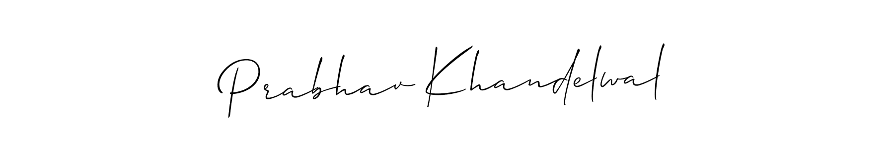 Similarly Allison_Script is the best handwritten signature design. Signature creator online .You can use it as an online autograph creator for name Prabhav Khandelwal. Prabhav Khandelwal signature style 2 images and pictures png