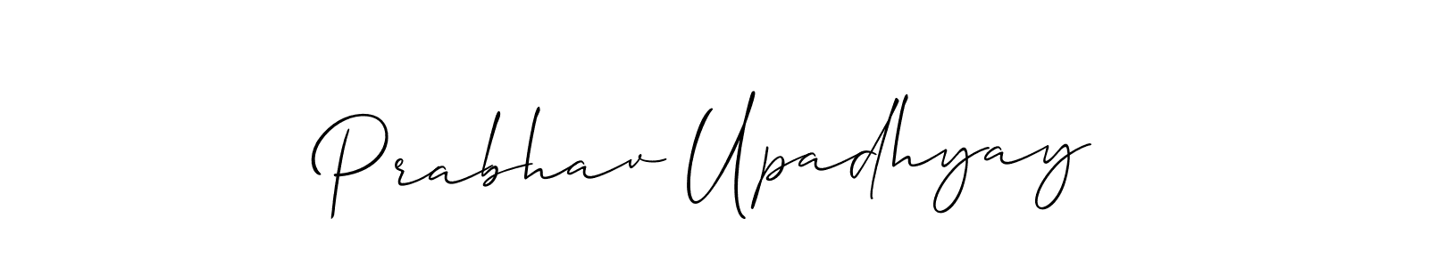 Use a signature maker to create a handwritten signature online. With this signature software, you can design (Allison_Script) your own signature for name Prabhav Upadhyay. Prabhav Upadhyay signature style 2 images and pictures png