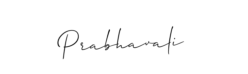 How to Draw Prabhavali signature style? Allison_Script is a latest design signature styles for name Prabhavali. Prabhavali signature style 2 images and pictures png