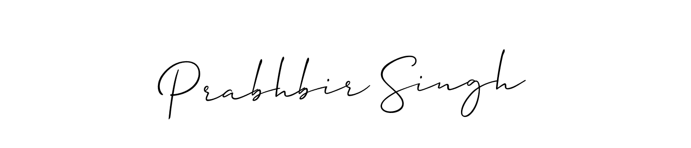 How to make Prabhbir Singh name signature. Use Allison_Script style for creating short signs online. This is the latest handwritten sign. Prabhbir Singh signature style 2 images and pictures png