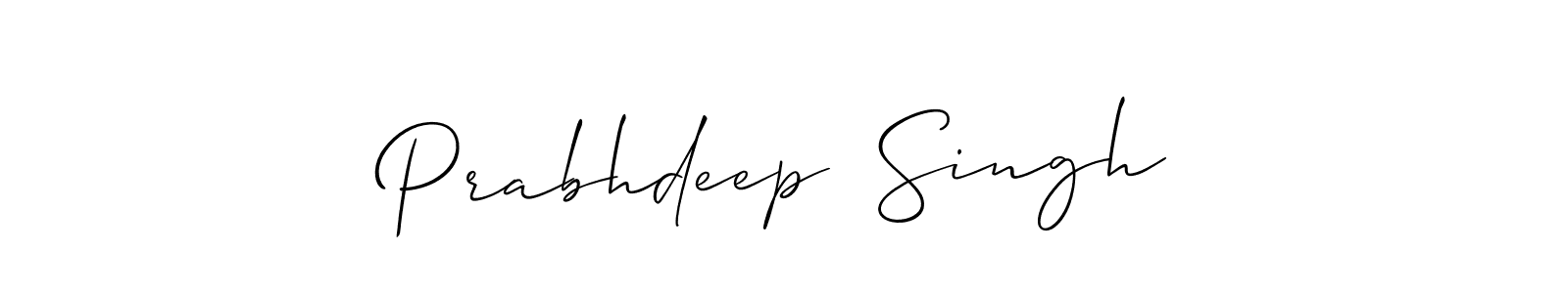 Also You can easily find your signature by using the search form. We will create Prabhdeep  Singh name handwritten signature images for you free of cost using Allison_Script sign style. Prabhdeep  Singh signature style 2 images and pictures png