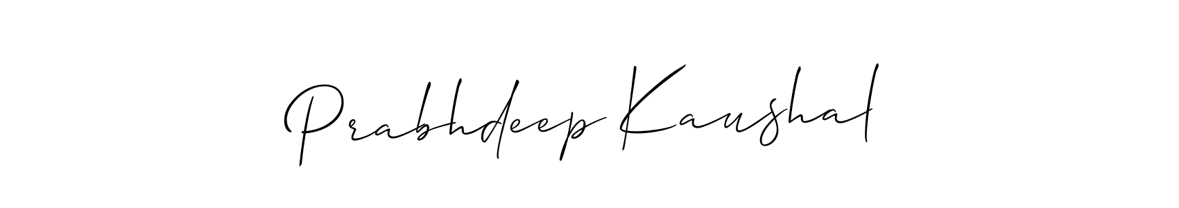 It looks lik you need a new signature style for name Prabhdeep Kaushal. Design unique handwritten (Allison_Script) signature with our free signature maker in just a few clicks. Prabhdeep Kaushal signature style 2 images and pictures png