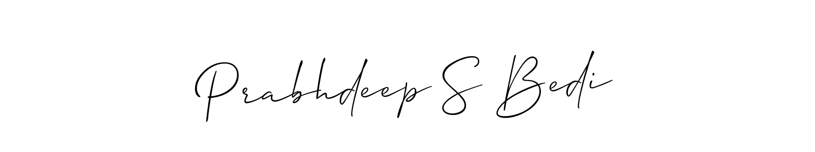 How to make Prabhdeep S Bedi signature? Allison_Script is a professional autograph style. Create handwritten signature for Prabhdeep S Bedi name. Prabhdeep S Bedi signature style 2 images and pictures png