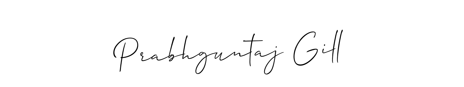 Prabhguntaj Gill stylish signature style. Best Handwritten Sign (Allison_Script) for my name. Handwritten Signature Collection Ideas for my name Prabhguntaj Gill. Prabhguntaj Gill signature style 2 images and pictures png