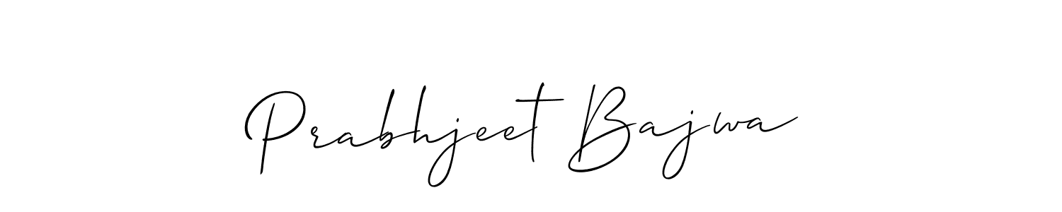 Create a beautiful signature design for name Prabhjeet Bajwa. With this signature (Allison_Script) fonts, you can make a handwritten signature for free. Prabhjeet Bajwa signature style 2 images and pictures png