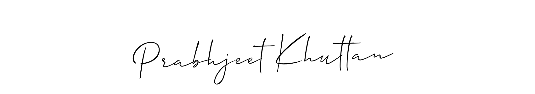 Design your own signature with our free online signature maker. With this signature software, you can create a handwritten (Allison_Script) signature for name Prabhjeet Khuttan. Prabhjeet Khuttan signature style 2 images and pictures png