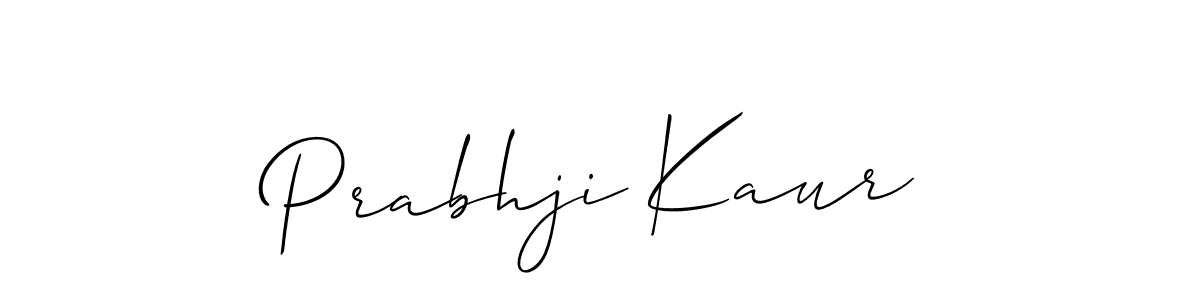 The best way (Allison_Script) to make a short signature is to pick only two or three words in your name. The name Prabhji Kaur include a total of six letters. For converting this name. Prabhji Kaur signature style 2 images and pictures png