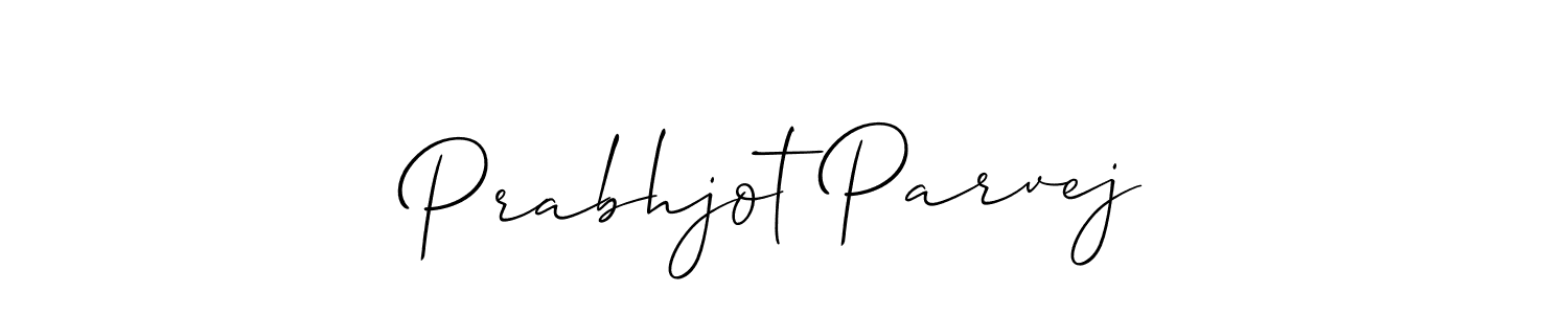 How to make Prabhjot Parvej signature? Allison_Script is a professional autograph style. Create handwritten signature for Prabhjot Parvej name. Prabhjot Parvej signature style 2 images and pictures png