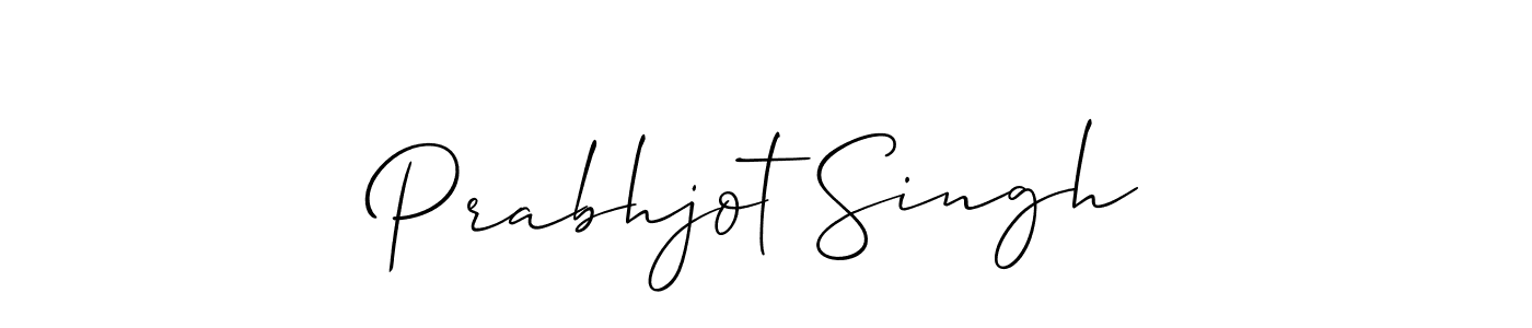How to make Prabhjot Singh signature? Allison_Script is a professional autograph style. Create handwritten signature for Prabhjot Singh name. Prabhjot Singh signature style 2 images and pictures png