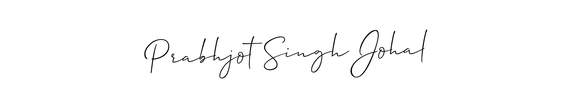 The best way (Allison_Script) to make a short signature is to pick only two or three words in your name. The name Prabhjot Singh Johal include a total of six letters. For converting this name. Prabhjot Singh Johal signature style 2 images and pictures png