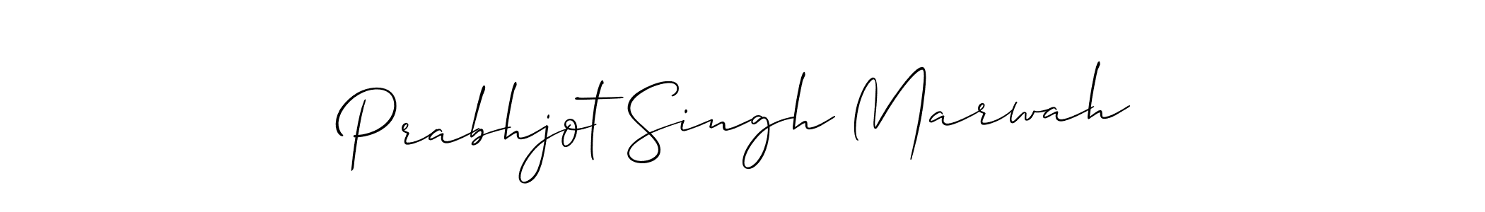 How to make Prabhjot Singh Marwah signature? Allison_Script is a professional autograph style. Create handwritten signature for Prabhjot Singh Marwah name. Prabhjot Singh Marwah signature style 2 images and pictures png