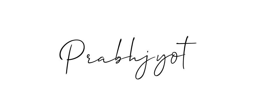Prabhjyot stylish signature style. Best Handwritten Sign (Allison_Script) for my name. Handwritten Signature Collection Ideas for my name Prabhjyot. Prabhjyot signature style 2 images and pictures png
