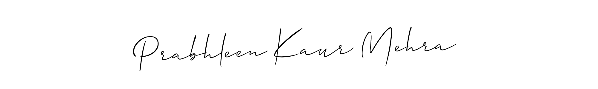 It looks lik you need a new signature style for name Prabhleen Kaur Mehra. Design unique handwritten (Allison_Script) signature with our free signature maker in just a few clicks. Prabhleen Kaur Mehra signature style 2 images and pictures png