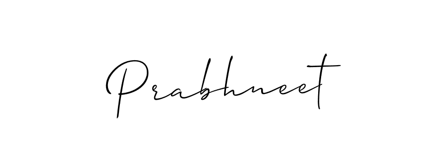 Allison_Script is a professional signature style that is perfect for those who want to add a touch of class to their signature. It is also a great choice for those who want to make their signature more unique. Get Prabhneet name to fancy signature for free. Prabhneet signature style 2 images and pictures png