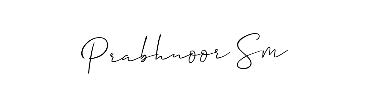 Similarly Allison_Script is the best handwritten signature design. Signature creator online .You can use it as an online autograph creator for name Prabhnoor Sm. Prabhnoor Sm signature style 2 images and pictures png