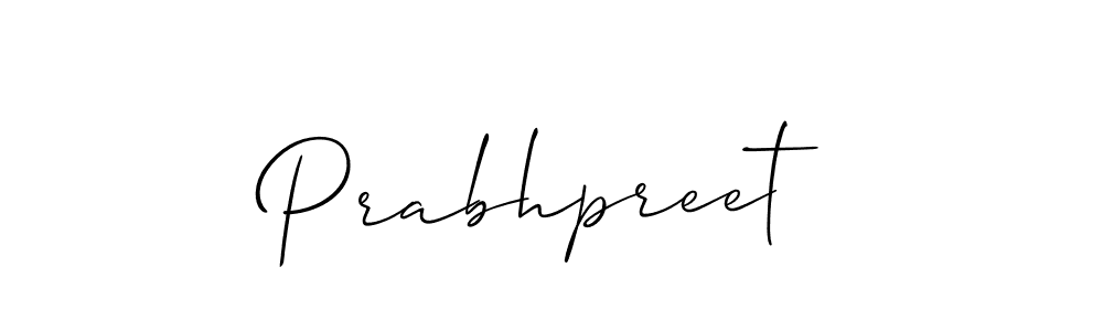 How to make Prabhpreet name signature. Use Allison_Script style for creating short signs online. This is the latest handwritten sign. Prabhpreet signature style 2 images and pictures png